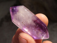 Polished Window Amethyst Crystals x 12 From Ankazobe, Madagascar