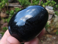 Polished Schorl Black Tourmaline Eggs  x 6 From Madagascar - Toprock Gemstones and Minerals 