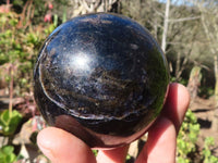 Polished Rare Iolite Spheres x 2 From Ambatofinandrahana, Madagascar