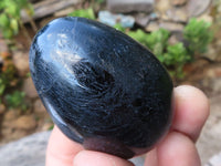 Polished Schorl Black Tourmaline Eggs  x 6 From Madagascar - Toprock Gemstones and Minerals 