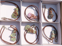 Polished Copper Wire Wrapped Ancient Eagle Pendants  x 6 From Zimbabwe