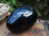 Polished Schorl Black Tourmaline Eggs  x 6 From Madagascar - Toprock Gemstones and Minerals 