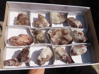 Natural Red Hematoid Quartz Specimens x 12 From Karoi, Zimbabwe