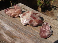 Natural Red Hematoid Quartz Specimens x 12 From Karoi, Zimbabwe