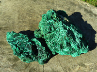 Natural Silky Malachite Specimens x 2 From Kasompe, Congo - TopRock