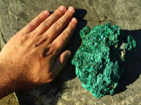 Natural Silky Malachite Specimens x 2 From Kasompe, Congo - TopRock