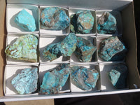 Natural Rough Shattuckite Cobbed Specimens x 12 From Namibia