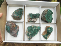 Natural Crystalline Malachite Specimens  x 6 From Tenke Fungurume, Congo - TopRock