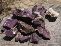 Natural Rough Purpurite Cobbed Specimens  x 12 From Namibia - TopRock