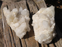 Natural White Phantom Quartz Specimens  x 2 From Madagascar