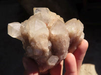 Natural Cascading Smokey Quartz Clusters x 2 From Luena, Congo