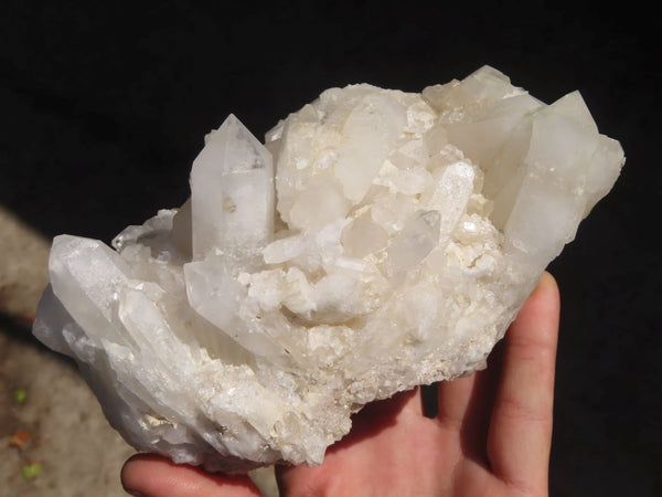 Natural White Phantom Quartz Specimens  x 2 From Madagascar