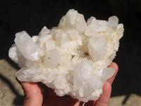 Natural White Phantom Quartz Specimens  x 2 From Madagascar