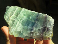 Polished  One Side Polished Watermelon Fluorite Pieces  x 3 From Uis, Namibia