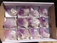 Natural Single Jacaranda Amethyst Crystals  x 12 From Mumbwa, Zambia - Toprock Gemstones and Minerals 