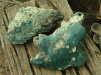 Polished One Side Polished Emerald Mtorolite Plates  x 2 From Mutorashanga, Zimbabwe - Toprock Gemstones and Minerals 