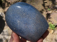 Polished Blue Lazulite Standing Free Forms  x 2 From Madagascar - TopRock