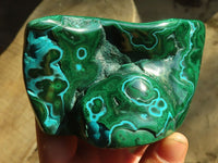 Polished Malacholla (Malachite & Chrysocolla) Free Forms  x 4 From Congo