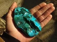 Polished Malacholla (Malachite & Chrysocolla) Free Forms  x 4 From Congo