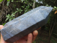 Polished Blue Lazulite Points  x 2 From Madagascar - TopRock