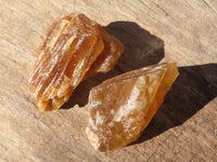 Natural Honey Aragonite Etched & Cobbed Pieces  x 12 From Namibia