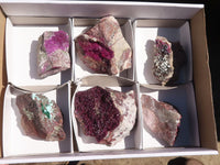 Natural Pink Salrose Cobaltion Dolomite Specimens x 6 From Kakanda, Congo