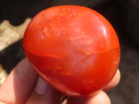 Polished Carnelian Agate Palm Stones  x 13 From Madagascar - Toprock Gemstones and Minerals 