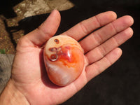 Polished Carnelian Agate Palm Stones  x 13 From Madagascar - Toprock Gemstones and Minerals 