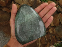 Polished Emerald Fuchsite Quartz Standing Free Forms  x 2 From Madagascar - TopRock