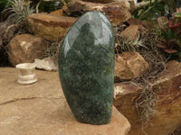 Polished Emerald Fuchsite Quartz Standing Free Forms  x 2 From Madagascar - TopRock