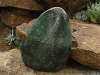 Polished Emerald Fuchsite Quartz Standing Free Forms  x 2 From Madagascar - TopRock