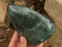 Polished Emerald Fuchsite Quartz Standing Free Forms  x 2 From Madagascar - TopRock