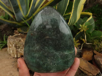 Polished Emerald Fuchsite Quartz Standing Free Forms  x 2 From Madagascar - TopRock