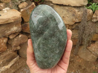 Polished Emerald Fuchsite Quartz Standing Free Forms  x 2 From Madagascar - TopRock