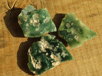 Polished One Side Polished Emerald Mtorolite Plates  x 12 From Mutorashanga, Zimbabwe