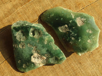 Polished One Side Polished Emerald Mtorolite Plates  x 12 From Mutorashanga, Zimbabwe