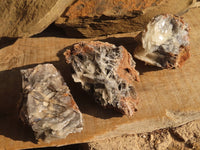 Natural Rare Bladed Baryte Specimens  x 3 From Congo