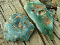 Polished One Side Polished Emerald Mtorolite Plates  x 2 From Mutorashanga, Zimbabwe - Toprock Gemstones and Minerals 