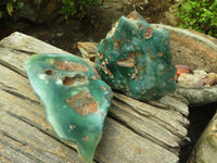 Polished One Side Polished Emerald Mtorolite Plates  x 2 From Mutorashanga, Zimbabwe - Toprock Gemstones and Minerals 