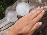 Polished Clear Quartz Crystal Balls  x 2 From Madagascar - TopRock