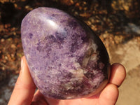 Polished Purple Lepidolite Standing Free Forms  x 2 From Zimbabwe