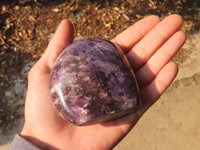 Polished Purple Lepidolite Standing Free Forms  x 2 From Zimbabwe