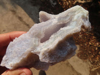 Natural Blue Lace Agate Geode Specimens x 4 From Nsanje, Malawi