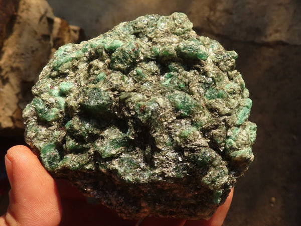 Natural Rare Emerald Mica In Matrix Cobbed Specimens x 12 From Mutoko, Zimbabwe