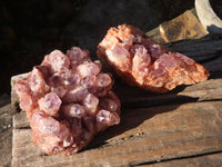 Natural Sugar Amethyst Clusters  x 2 From Zambia