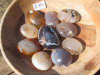 Polished Banded, Dendritic, Orange Agate Gallets / Palm Stones - sold per Kg - From Madagascar - TopRock