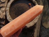 Polished Large Orange Twist Calcite Tower x 1 From Maevantanana, Madagascar