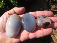 Polished Banded, Dendritic, Orange Agate Gallets / Palm Stones - sold per Kg - From Madagascar - TopRock