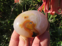 Polished Banded, Dendritic, Orange Agate Gallets / Palm Stones - sold per Kg - From Madagascar - TopRock