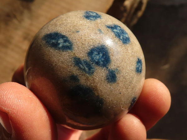 Polished Blue Spotted Spinel Quartz Spheres x 8 From Madagascar